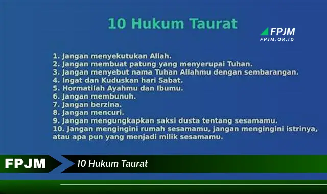 10 hukum taurat