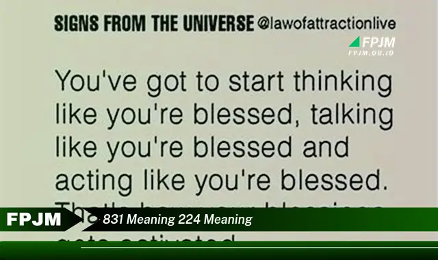 831 meaning 224 meaning