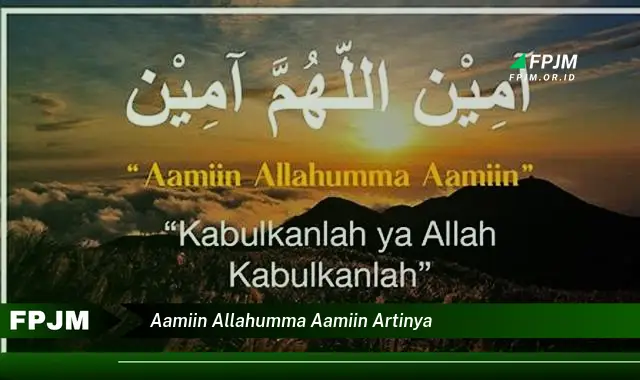 aamiin allahumma aamiin artinya