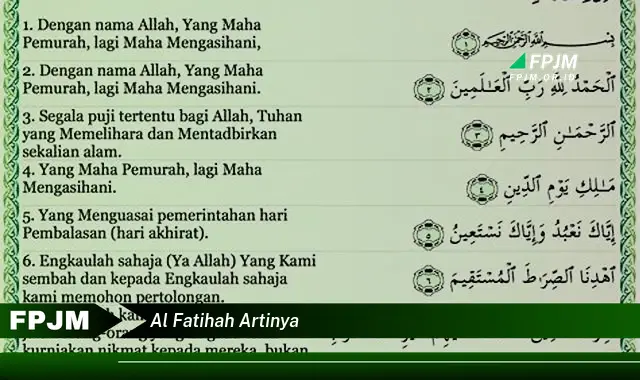 al fatihah artinya