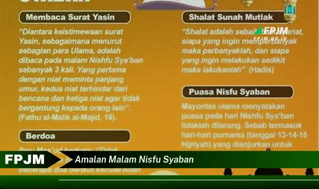 amalan malam nisfu syaban