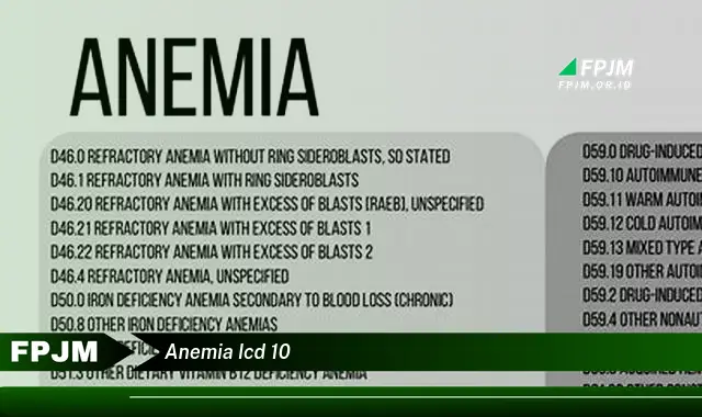 anemia icd 10