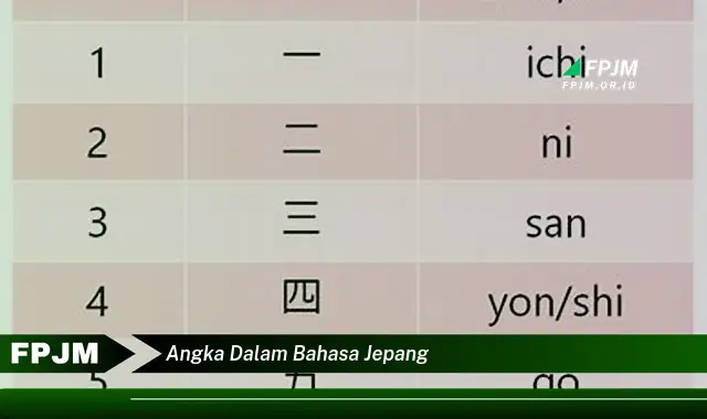 angka dalam bahasa jepang