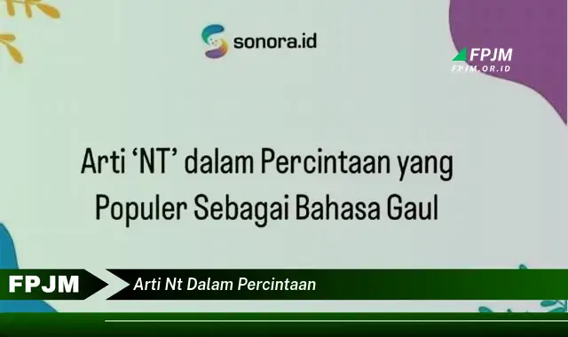 arti nt dalam percintaan