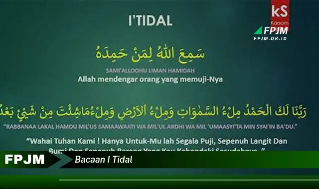 bacaan i tidal