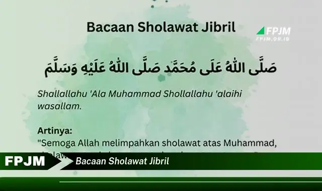 bacaan sholawat jibril