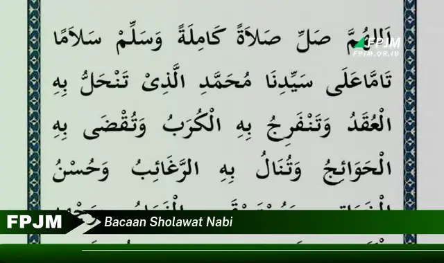 bacaan sholawat nabi