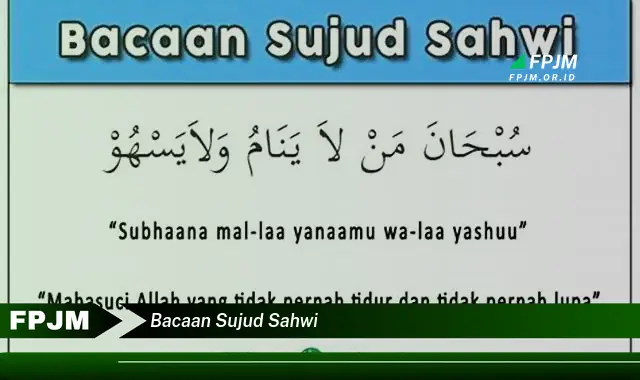 bacaan sujud sahwi