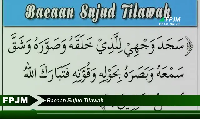 bacaan sujud tilawah