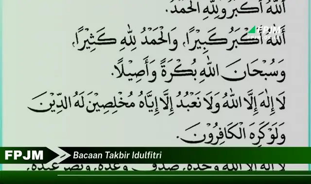 bacaan takbir idulfitri