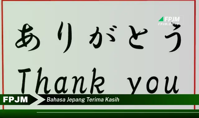 bahasa jepang terima kasih