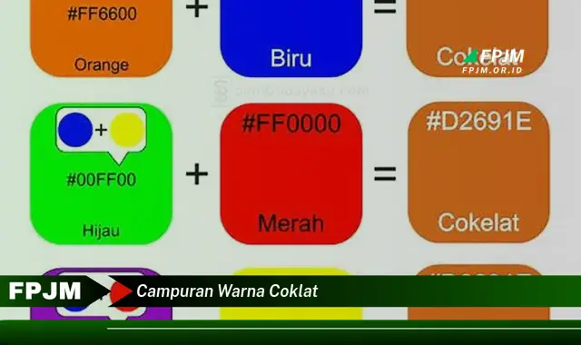 campuran warna coklat