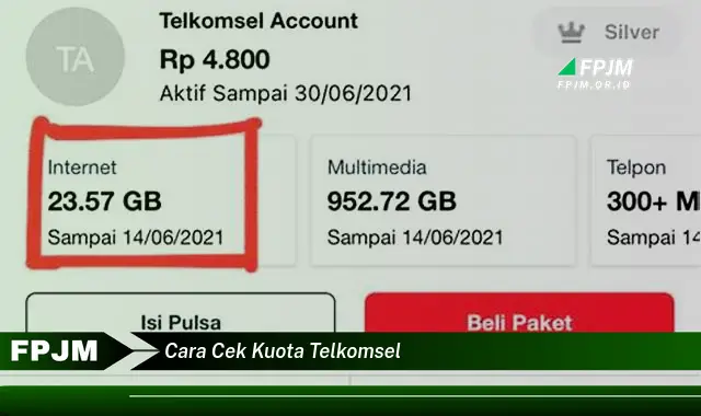 cara cek kuota telkomsel