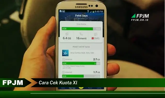 cara cek kuota xl