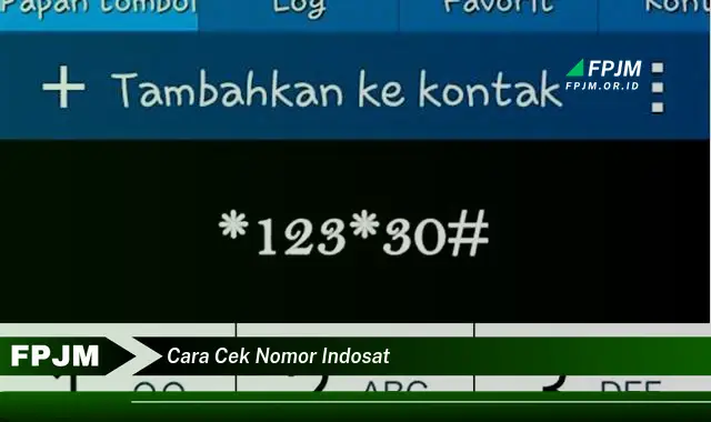 cara cek nomor indosat