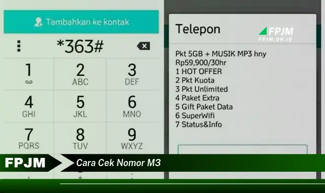 cara cek nomor m3