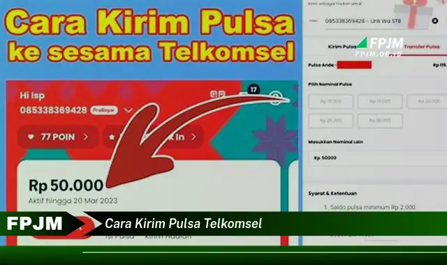 cara kirim pulsa telkomsel