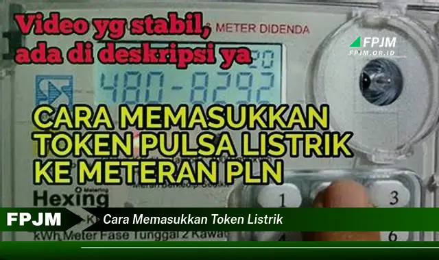 cara memasukkan token listrik