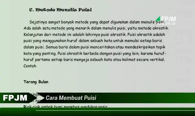 cara membuat puisi