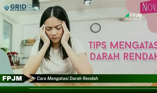 cara mengatasi darah rendah