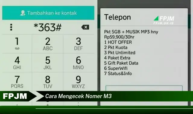 cara mengecek nomer m3