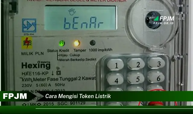 cara mengisi token listrik