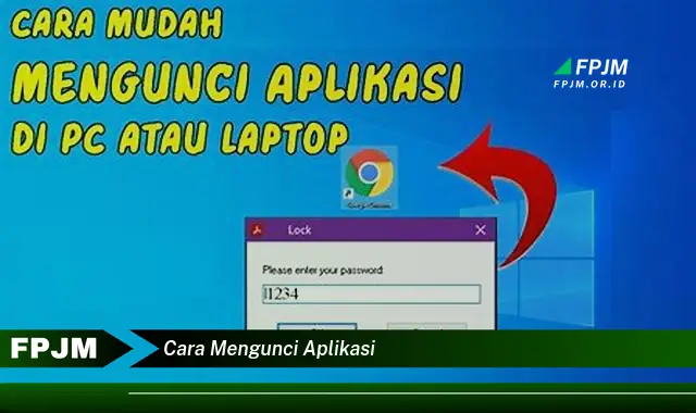 cara mengunci aplikasi