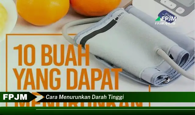 cara menurunkan darah tinggi