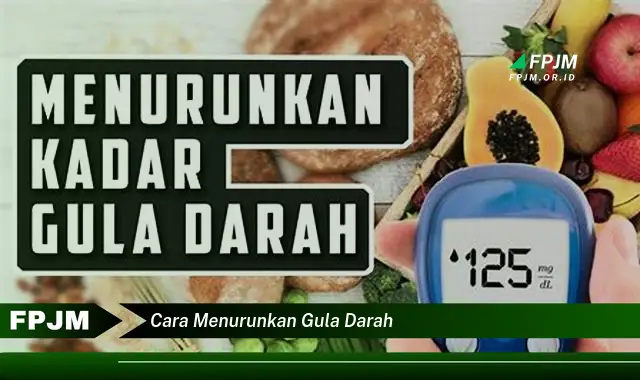 cara menurunkan gula darah