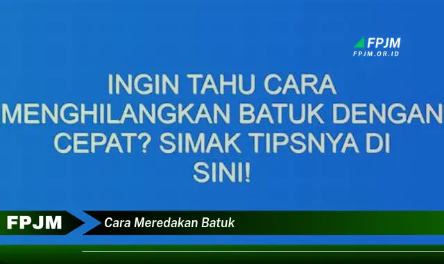 cara meredakan batuk