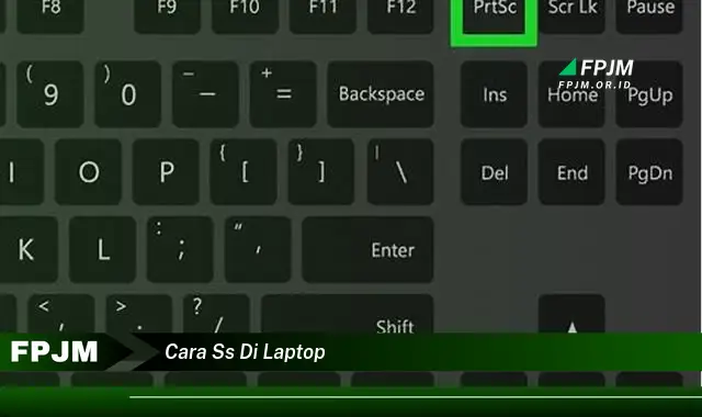cara ss di laptop