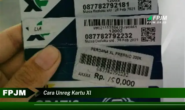 cara unreg kartu xl