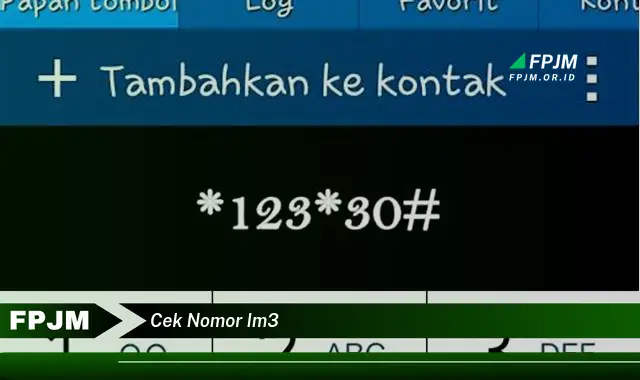 cek nomor im3