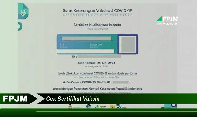 cek sertifikat vaksin