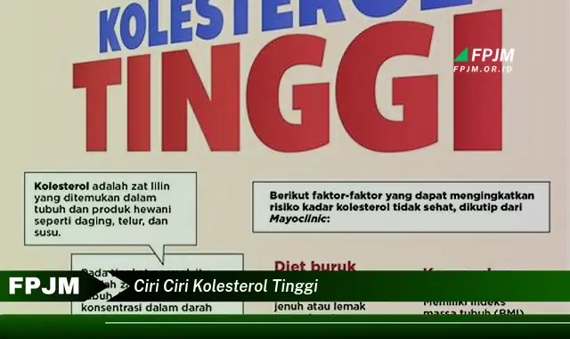 ciri ciri kolesterol tinggi