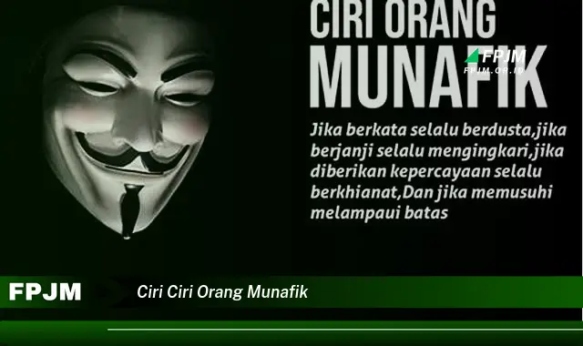 ciri ciri orang munafik