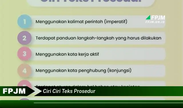 ciri ciri teks prosedur