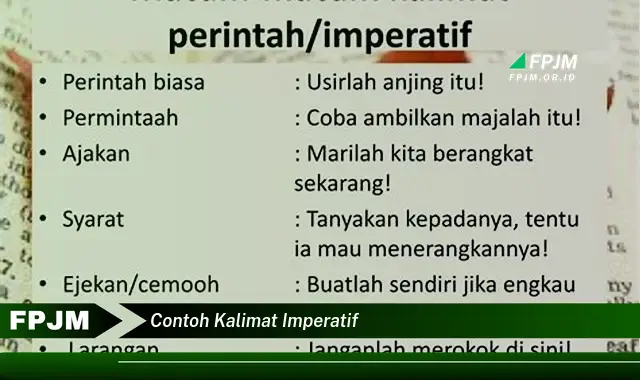 contoh kalimat imperatif