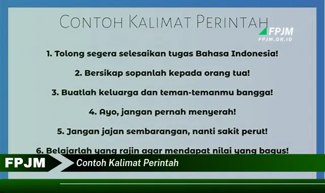 contoh kalimat perintah