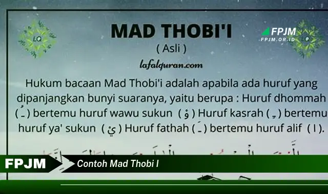 contoh mad thobi i