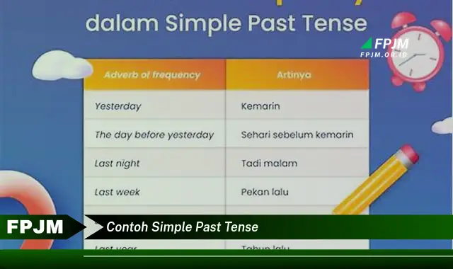 contoh simple past tense