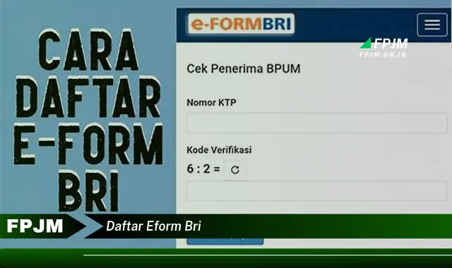 daftar eform bri