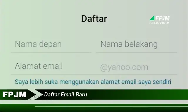 daftar email baru