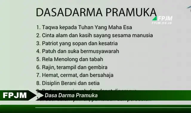 dasa darma pramuka