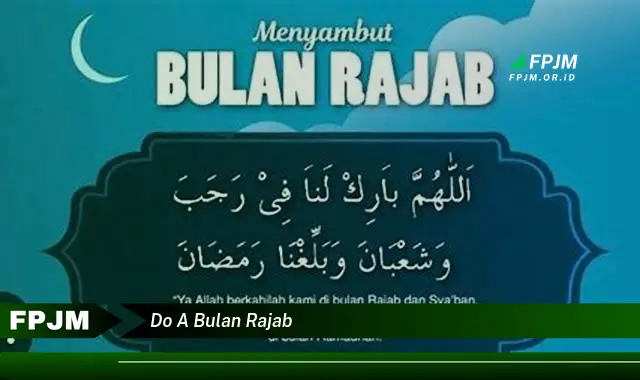 do a bulan rajab