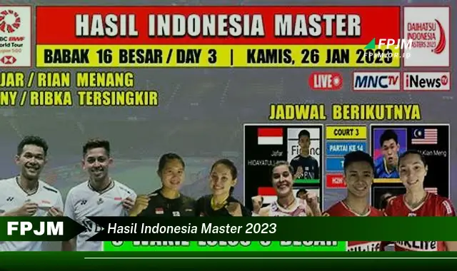 hasil indonesia master 2023