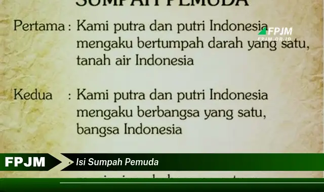 isi sumpah pemuda