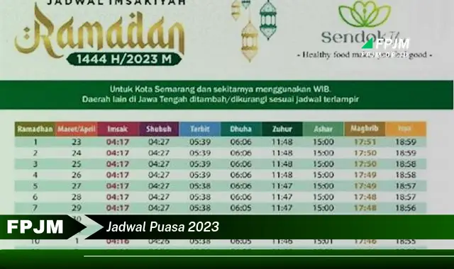 jadwal puasa 2023