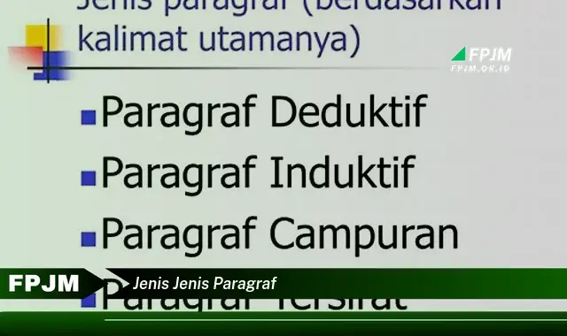 jenis jenis paragraf