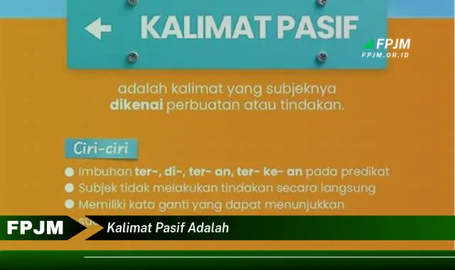 kalimat pasif adalah